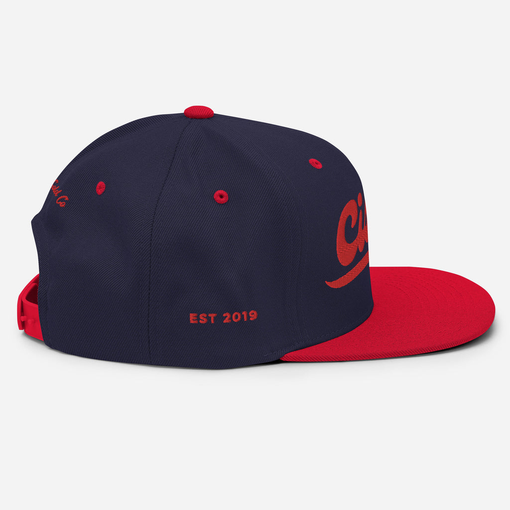 Cisn't Racin' Red Edition snapback hat, view 12 — Rose Gold Co