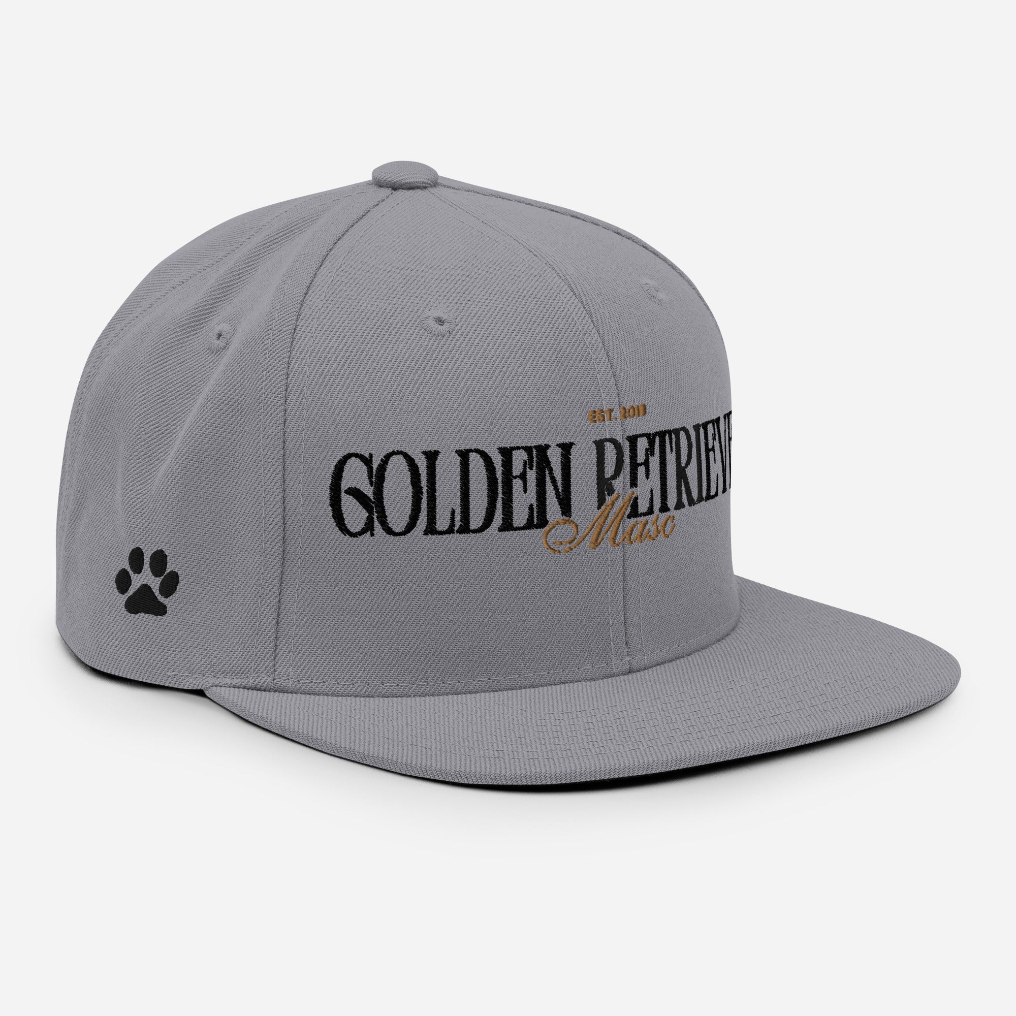 Golden Retriever Masc snapback hat, view 5 — Rose Gold Co