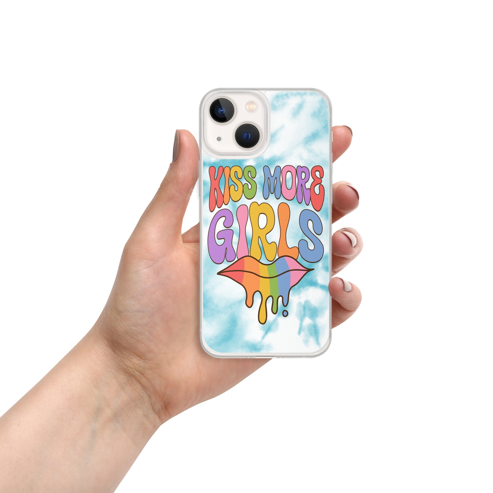 Kiss More Girls iPhone case, view 9 — Rose Gold Co