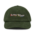 Love Wins rainbow shadow corduroy cap — Rose Gold Co