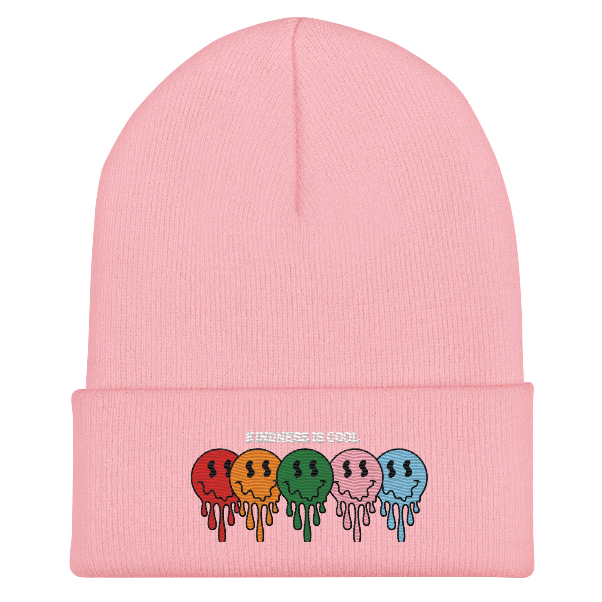 Kindness Is Cool cuffed beanie, view 5 — Rose Gold Co