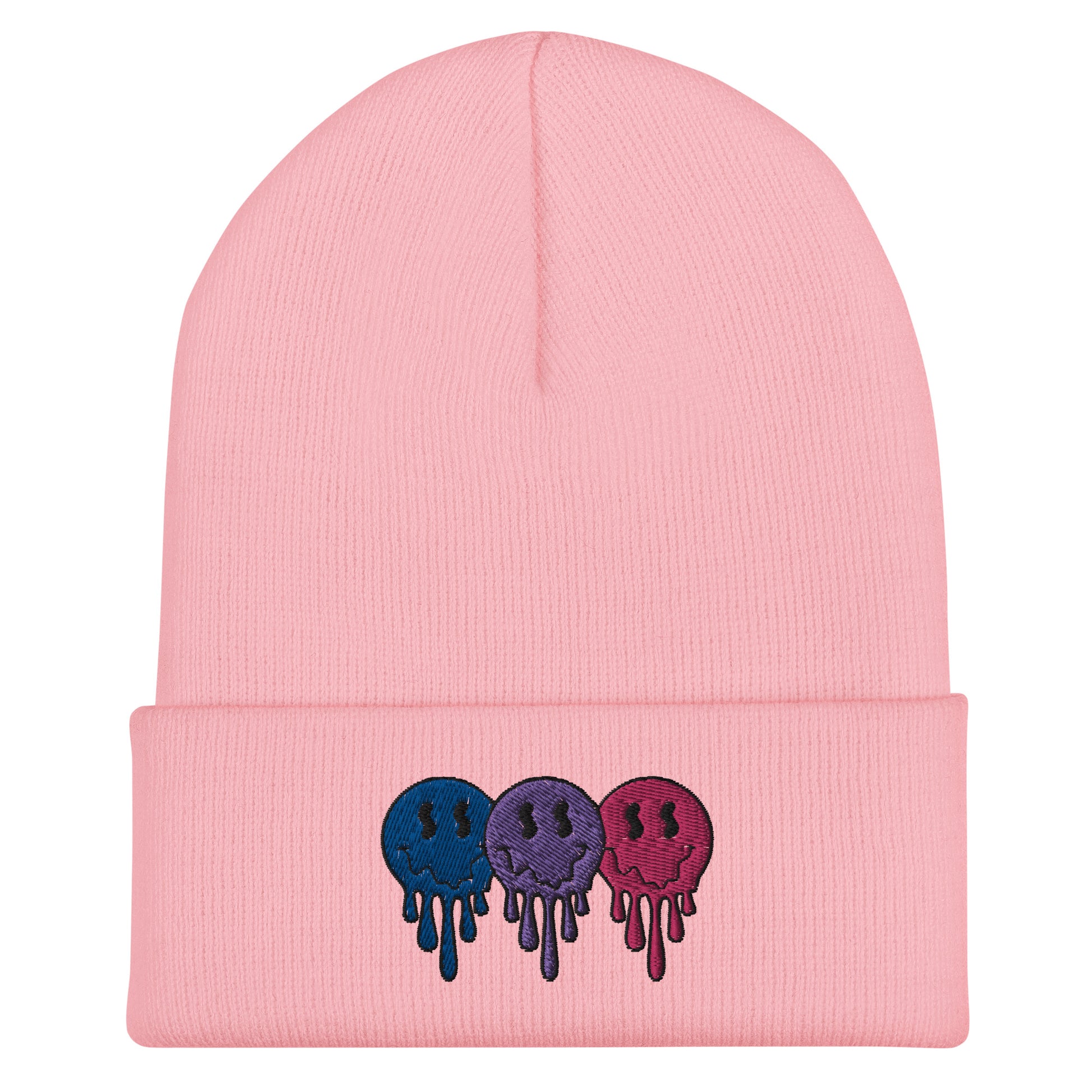 Bisexual Pride Smiley Face Beanie - Rose Gold Co. Shop