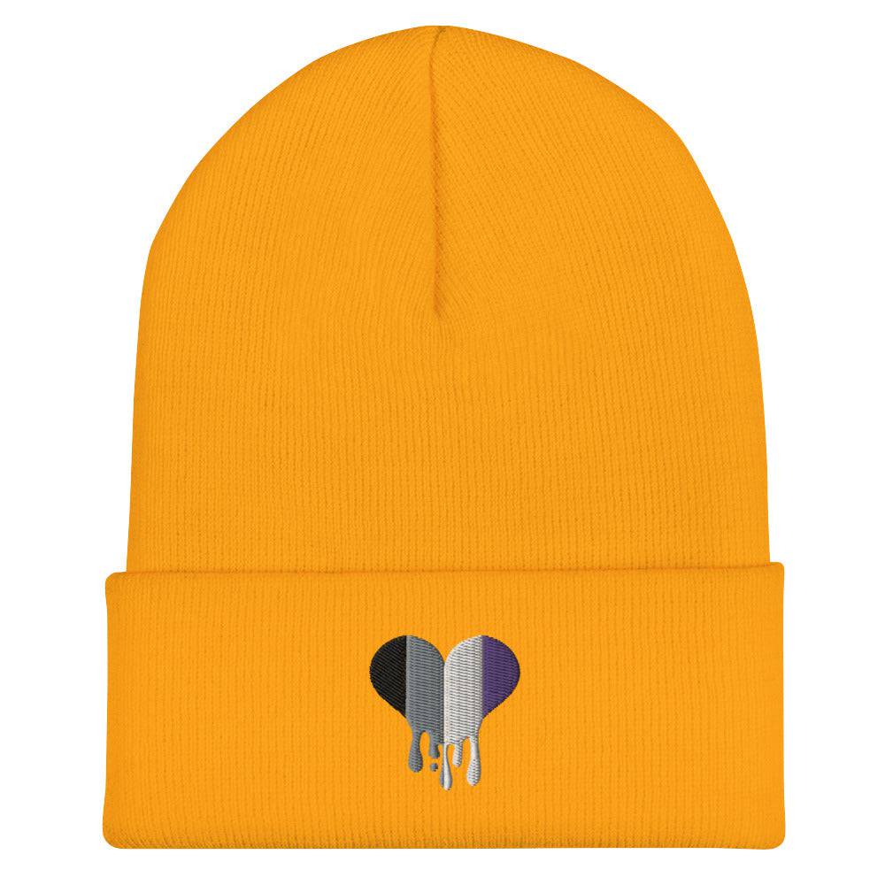 Ace melting heart beanie, view 3 — Rose Gold Co