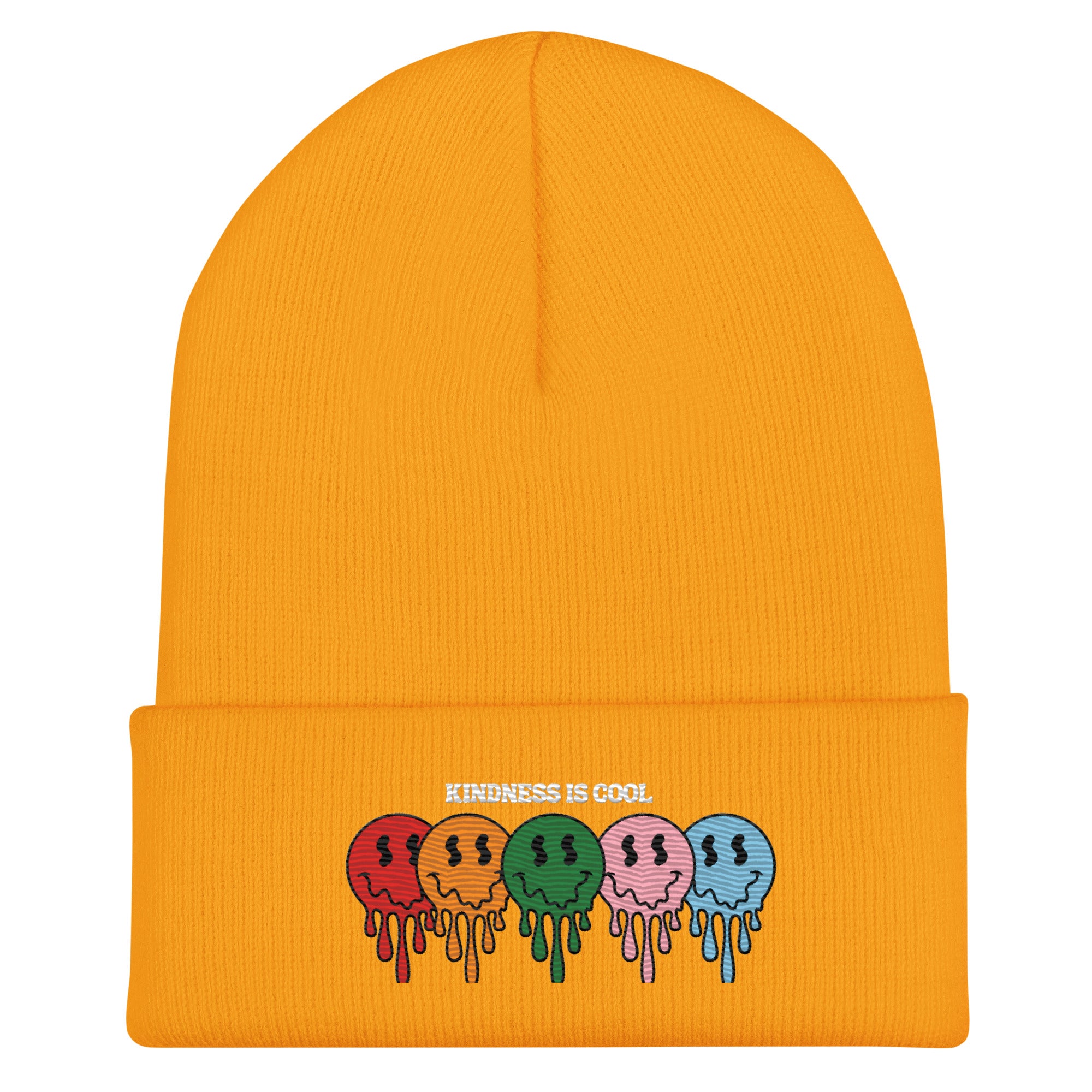 Kindness Is Cool cuffed beanie, view 4 — Rose Gold Co