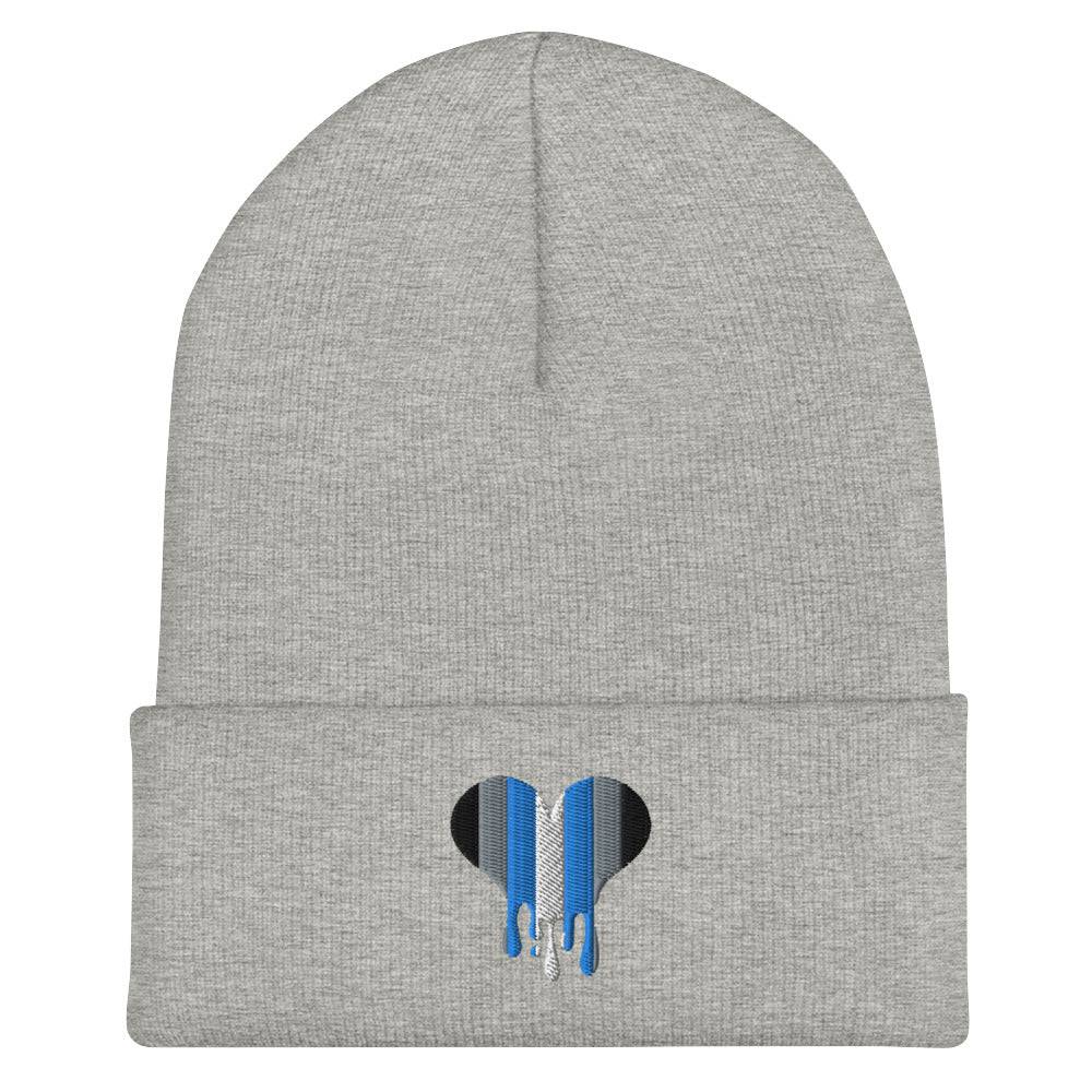 Demiboy melting heart beanie, view 6 — Rose Gold Co