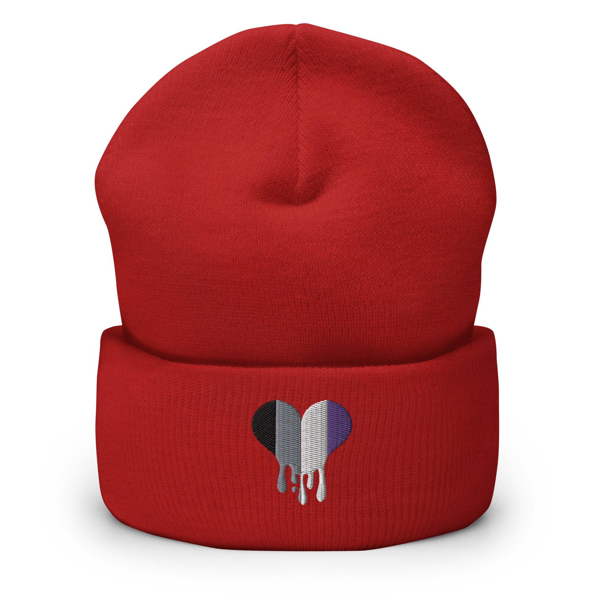 Ace melting heart beanie, view 4 — Rose Gold Co