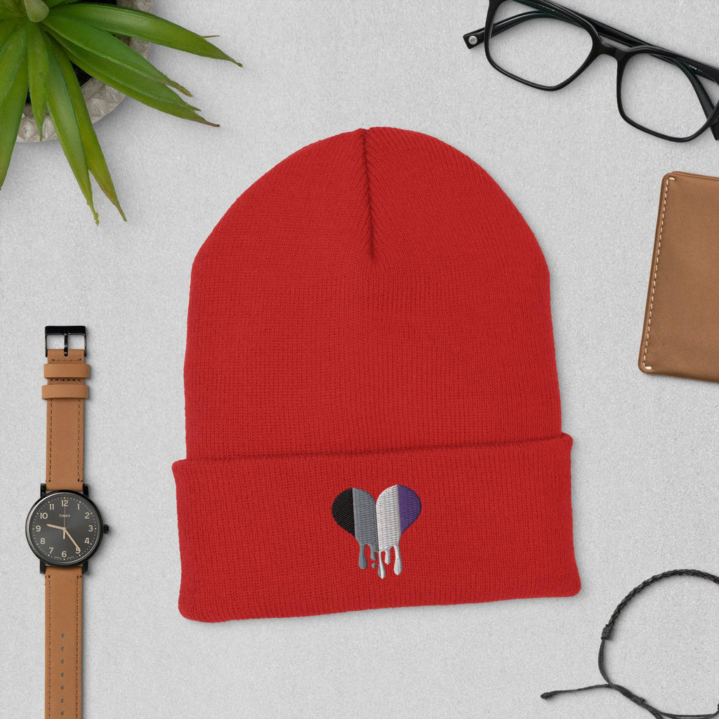 Ace melting heart beanie, view 5 — Rose Gold Co