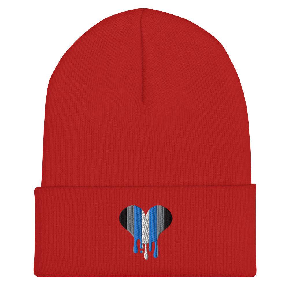 Demiboy melting heart beanie, view 4 — Rose Gold Co