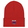 Omnisexual melting heart cuffed beanie, view 4 — Rose Gold Co