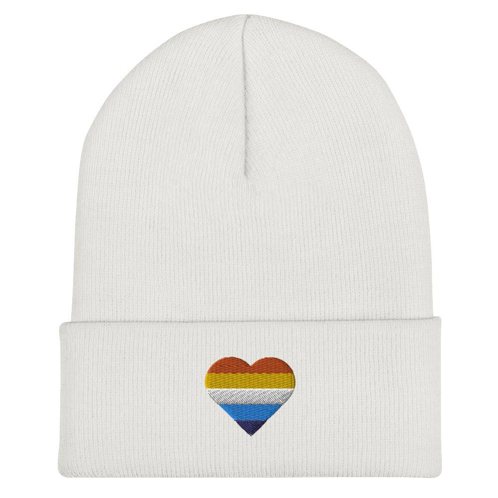Aroace pride cuffed beanie, view 10 — Rose Gold Co