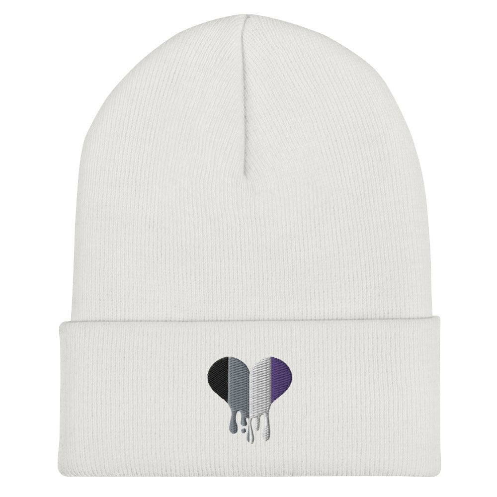 Ace melting heart beanie, view 2 — Rose Gold Co