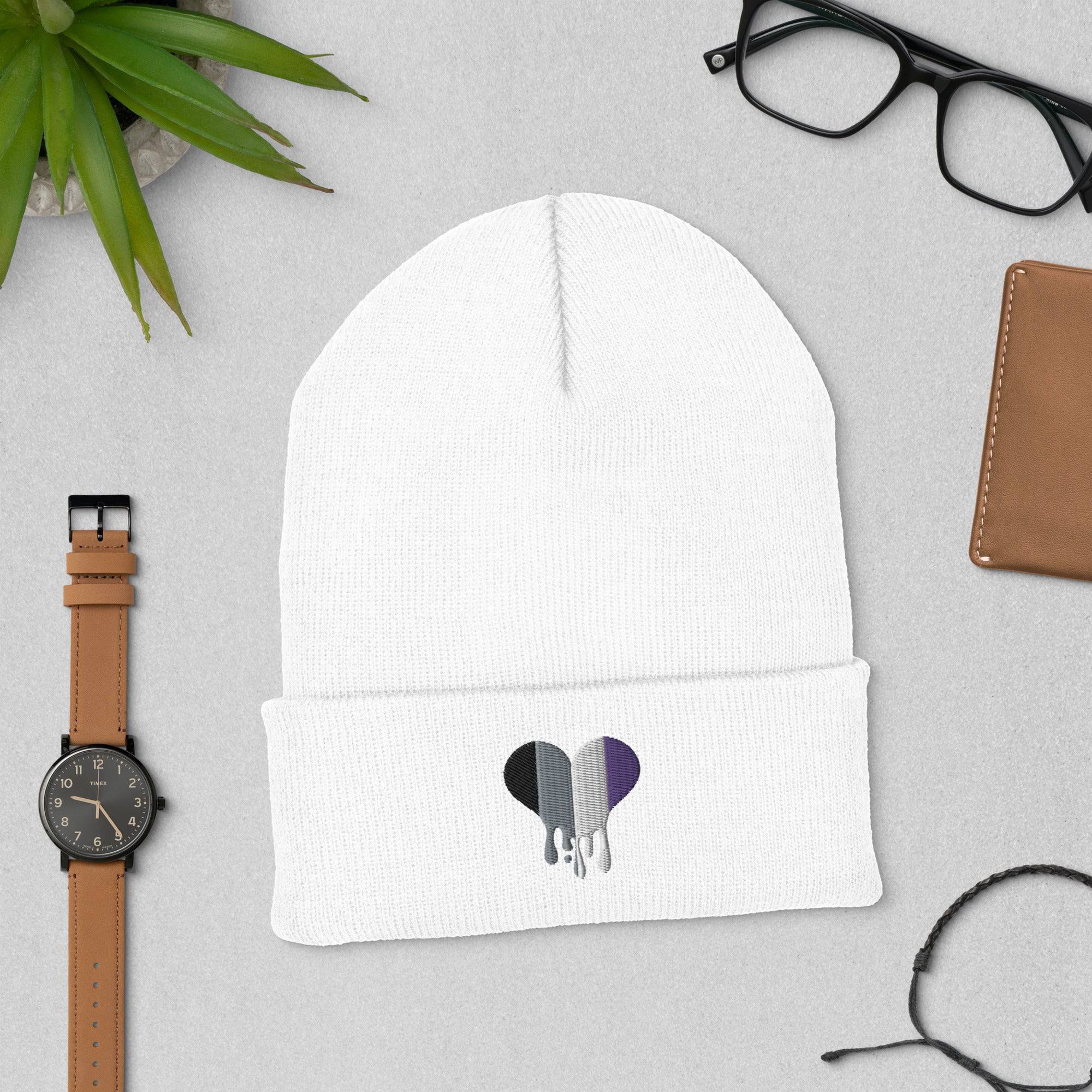 Ace melting heart beanie, view 8 — Rose Gold Co