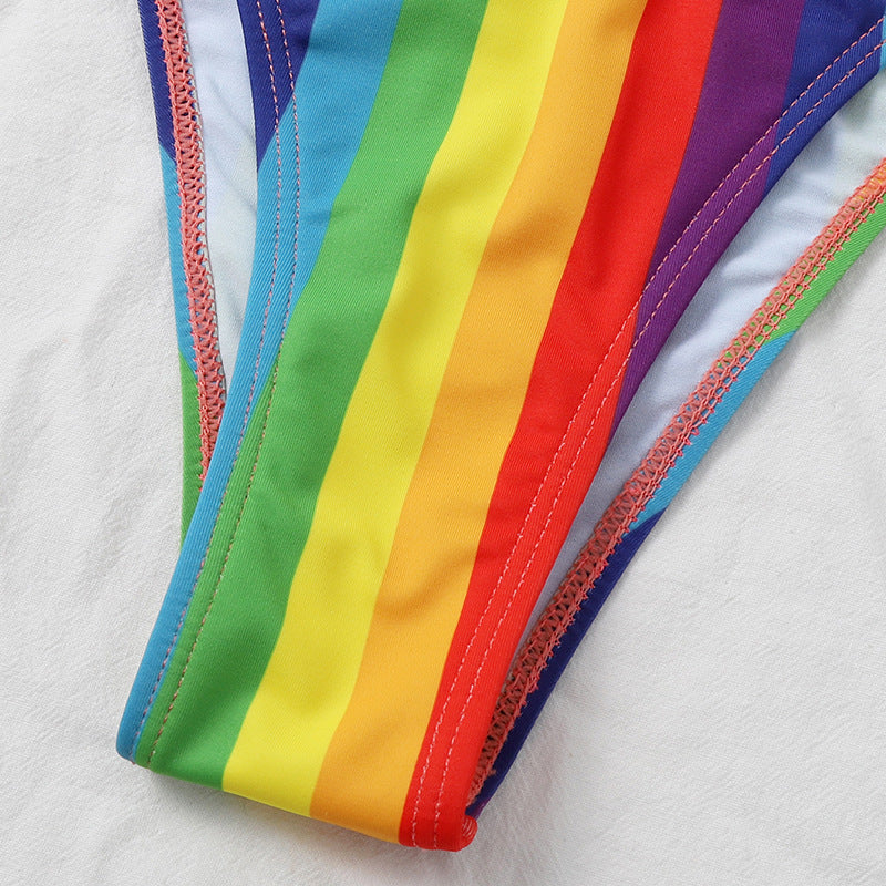 LGBT_Pride-Split Rainbow Bikini - Rose Gold Co. Shop