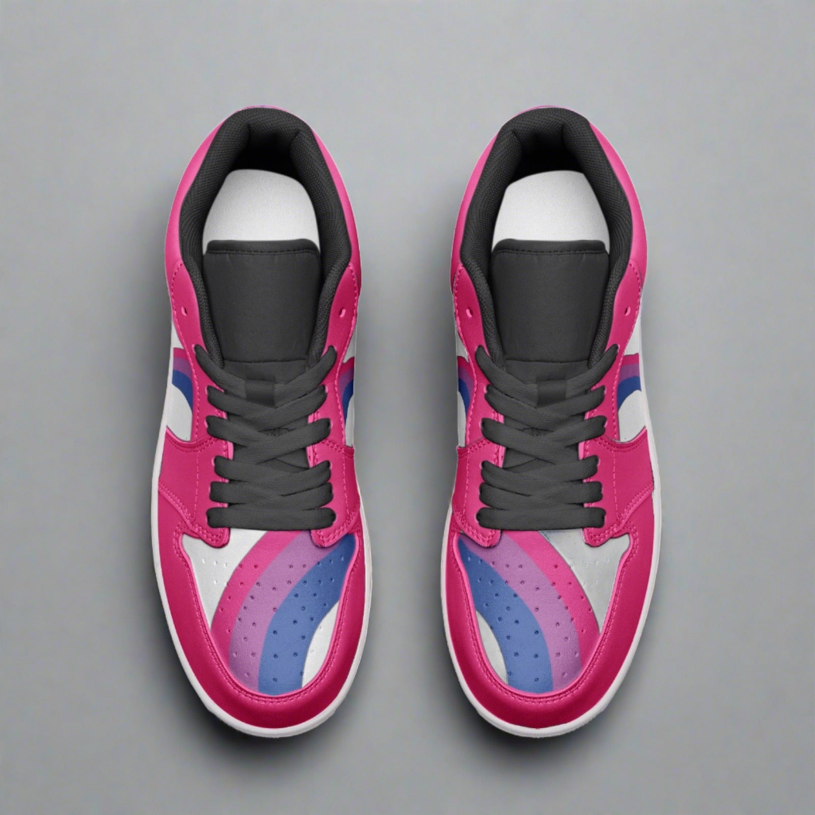 Bisexual pride pink low-top sneakers, view 6 — Rose Gold Co