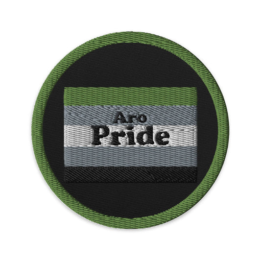 Aromantic Pride Embroidered patch - Rose Gold Co. Shop