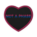 Not a Phase bisexual pride embroidered patch, front view — Rose Gold Co