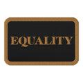 Equality embroidered patch, front view — Rose Gold Co