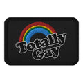 Totally Gay embroidered patch, front view — Rose Gold Co