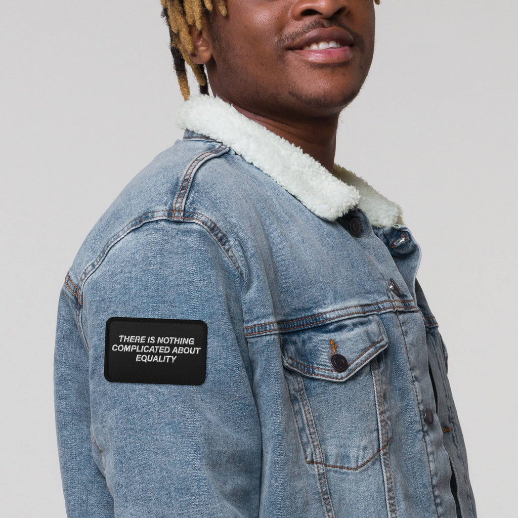Nothing Complicated About Equality embroidered patch, view 5 — Rose Gold Co