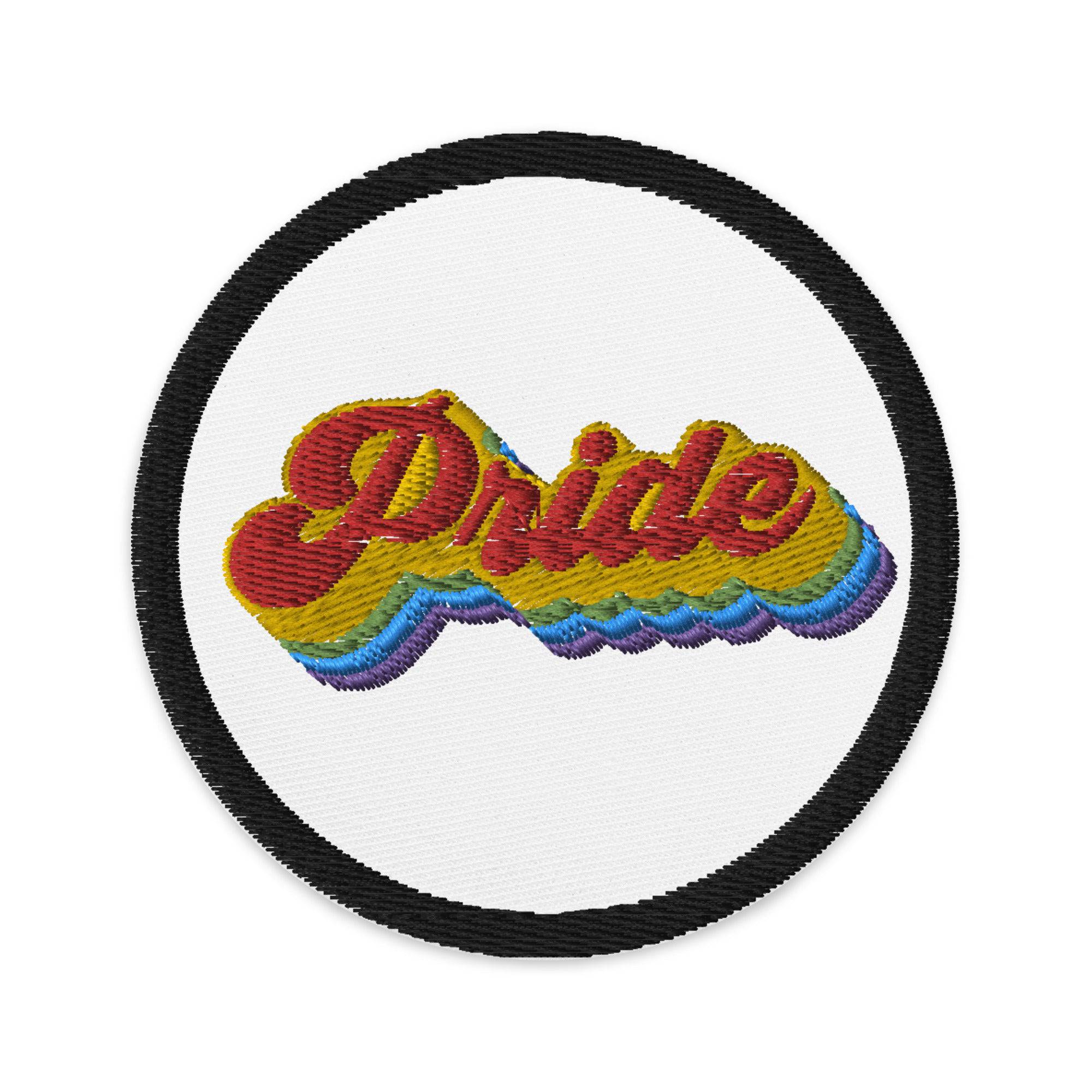 Rainbow Pride embroidered patch, view 2 — Rose Gold Co