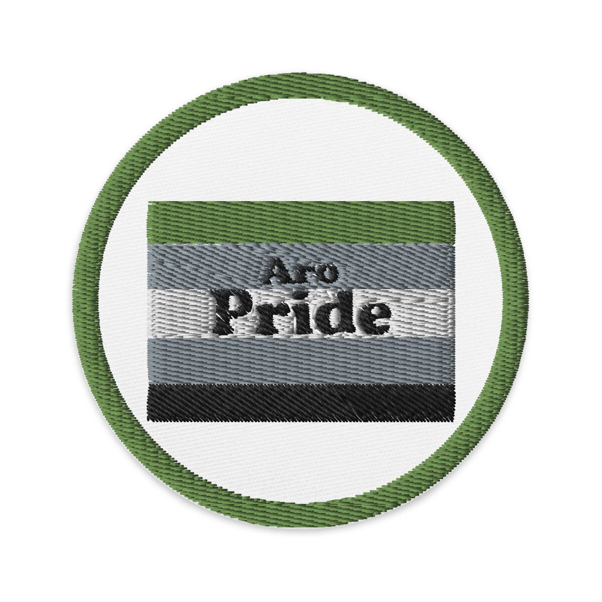 Aromantic Pride flag embroidered patch, view 2 — Rose Gold Co