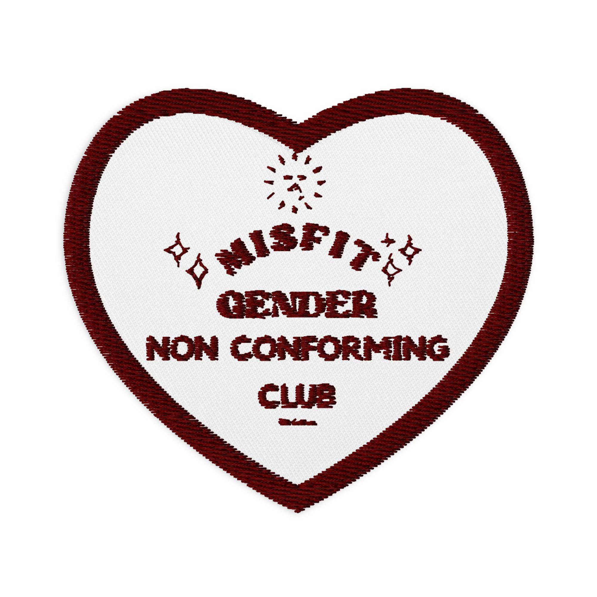 Misfit Gender Non Conforming Club Embroidered patch - Rose Gold Co. Shop