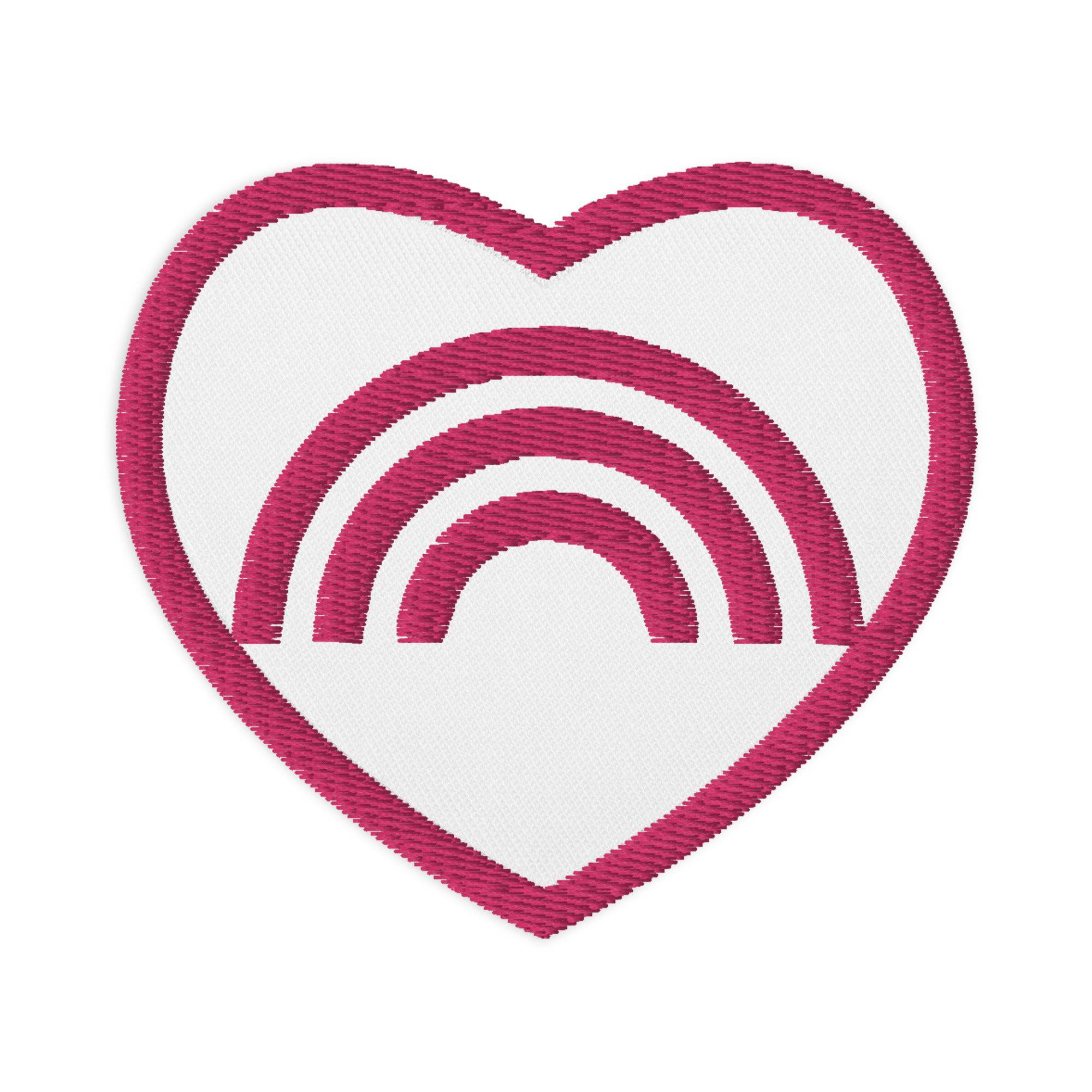 Simple rainbow embroidered patch, view 2 — Rose Gold Co