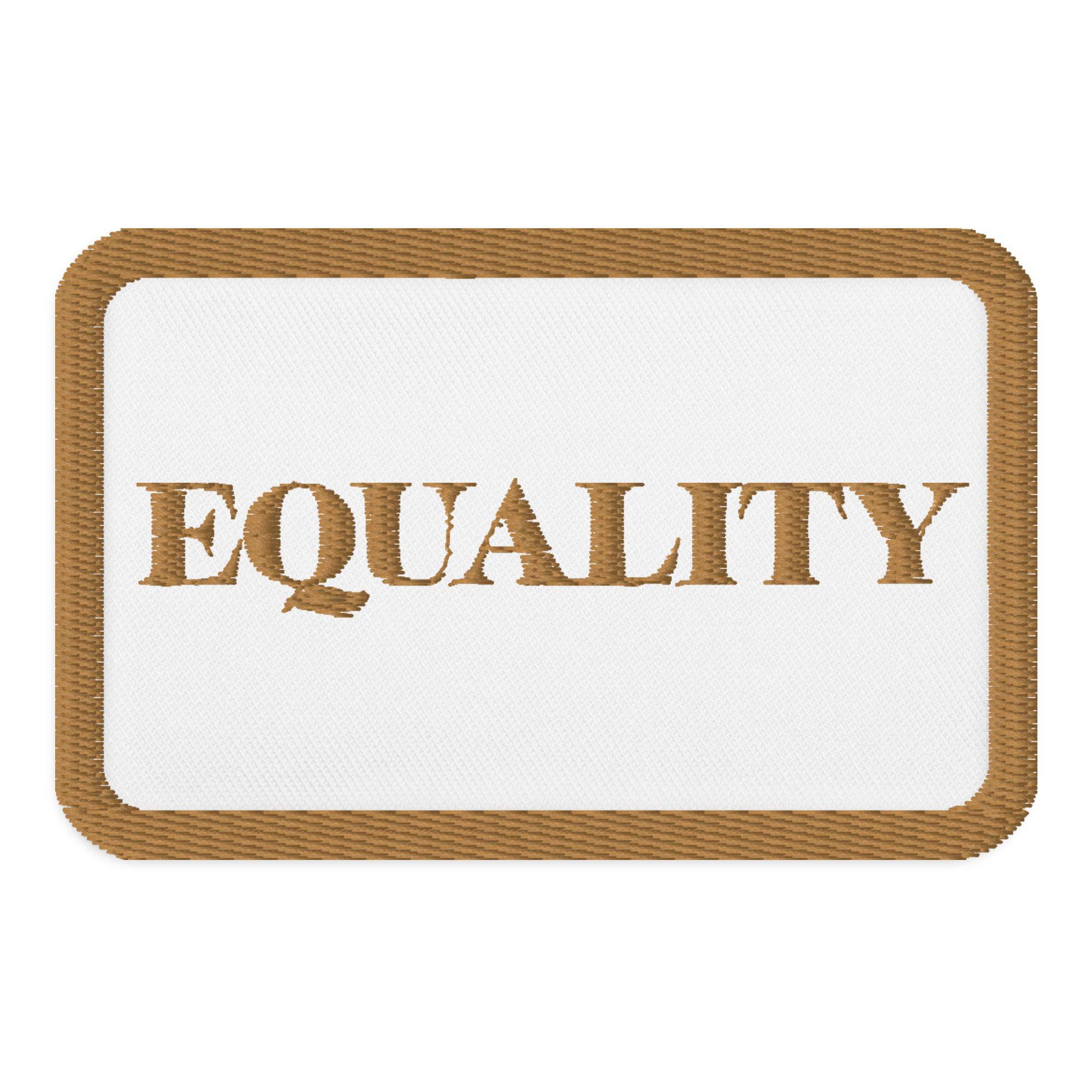 Equality embroidered patch, view 2 — Rose Gold Co