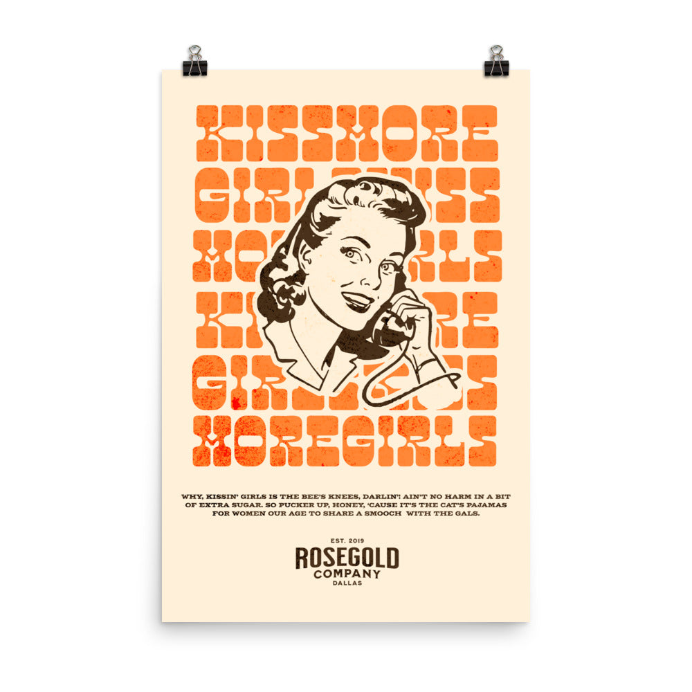 Lesbian Wall Art | Matte, Kiss More Girls, Western Style, Poster – Rose ...