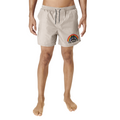 Y'all Means All men's swim shorts, front view — Rose Gold Co