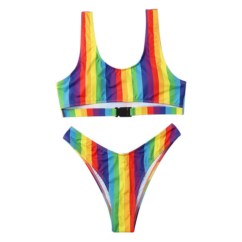 Split Rainbow Bikini