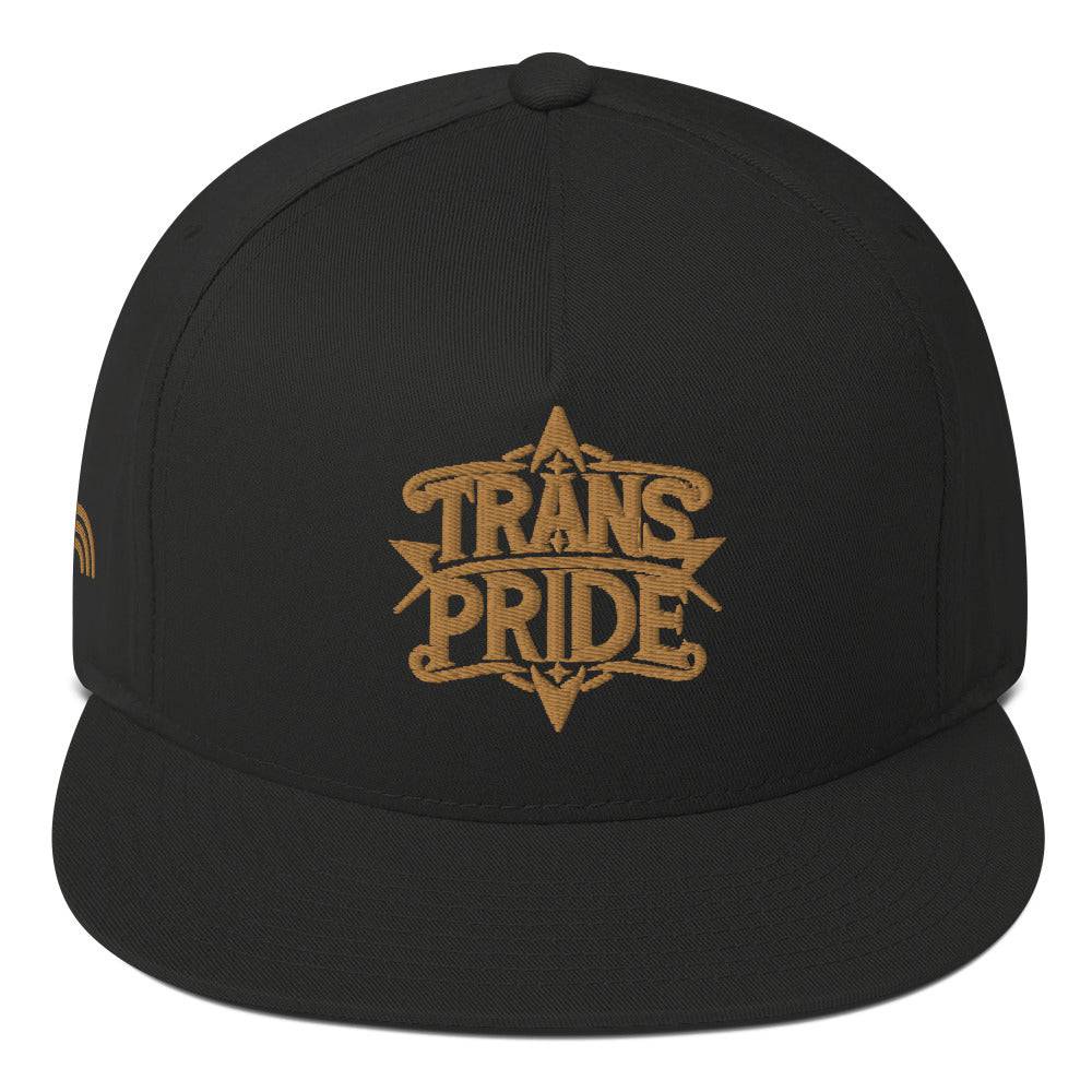 Trans Pride flat bill cap — Rose Gold Co