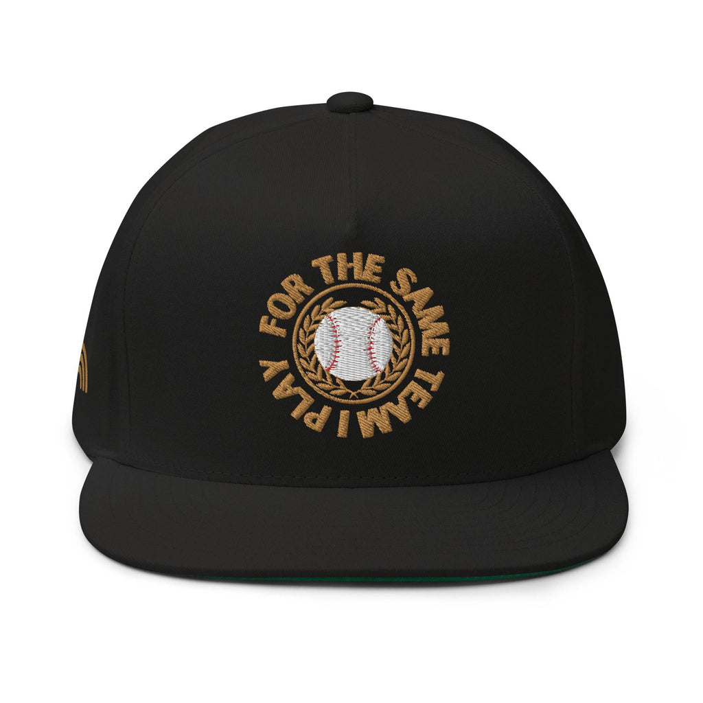 I Play For The Same Team flat bill cap, view 2 — Rose Gold Co