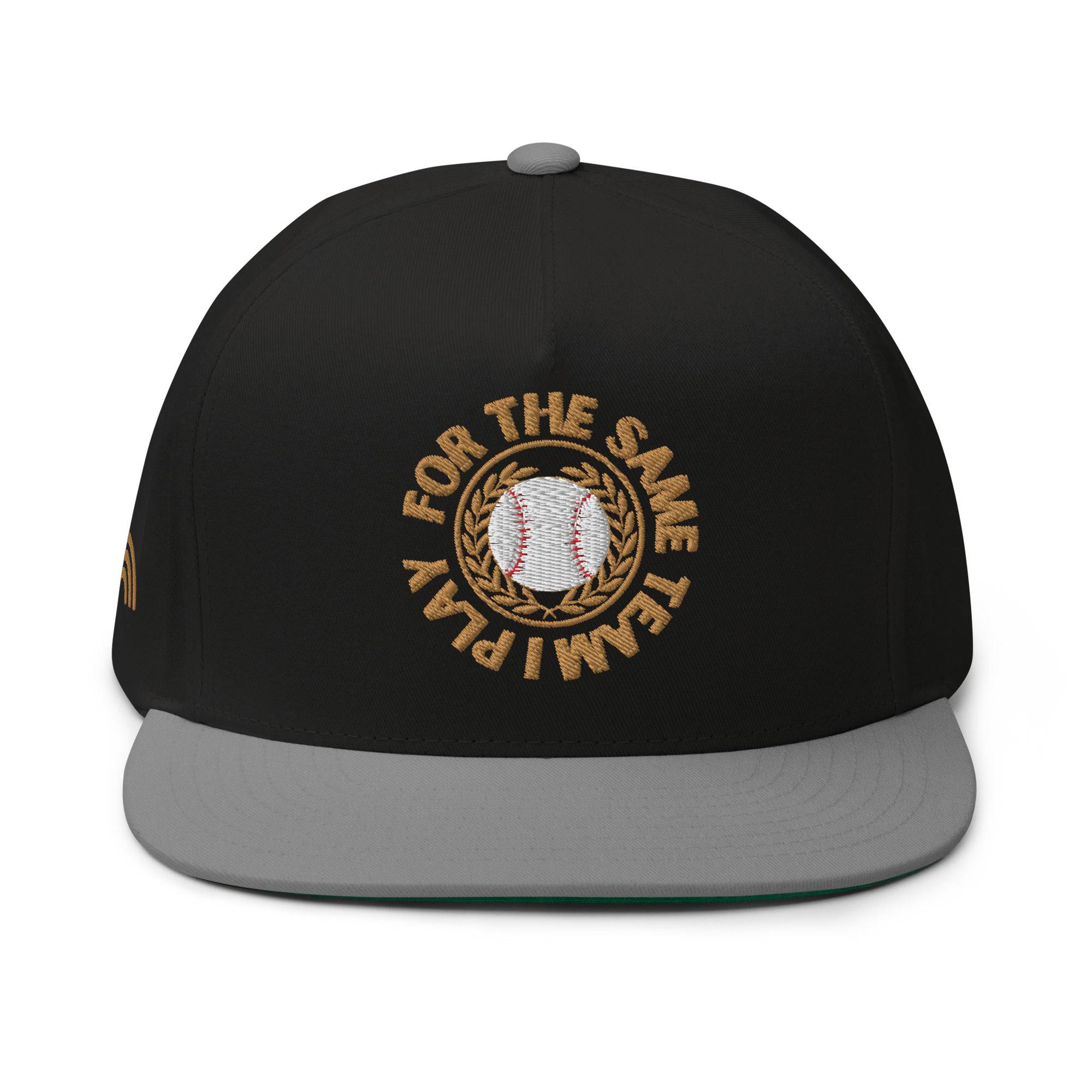 I Play For The Same Team flat bill cap, view 5 — Rose Gold Co