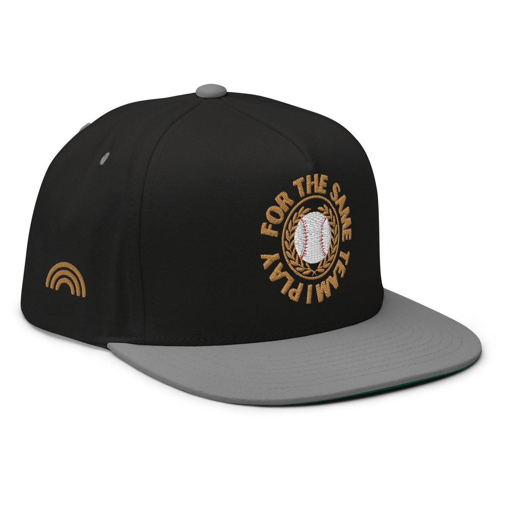 I Play For The Same Team flat bill cap, view 7 — Rose Gold Co