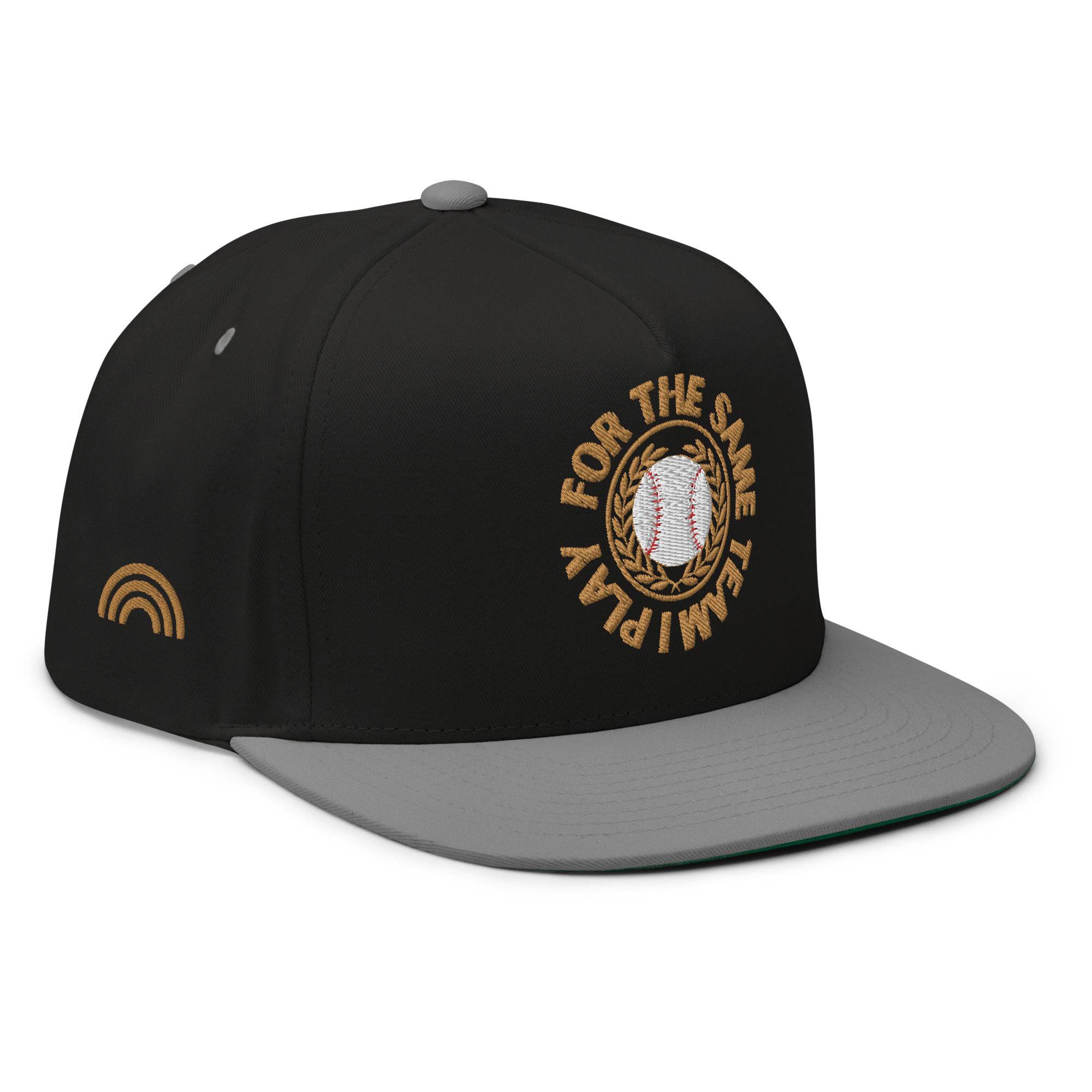 I Play For The Same Team flat bill cap, view 7 — Rose Gold Co