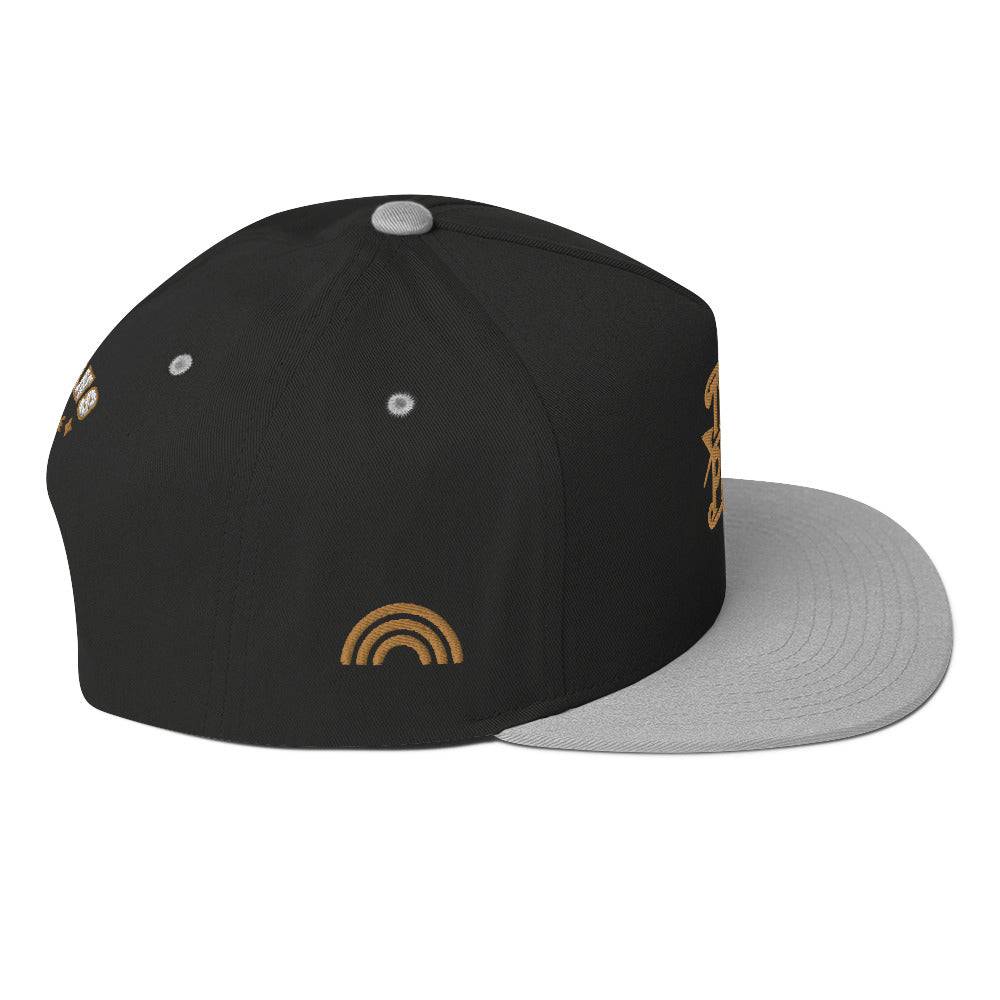 Trans Pride flat bill cap, view 6 — Rose Gold Co
