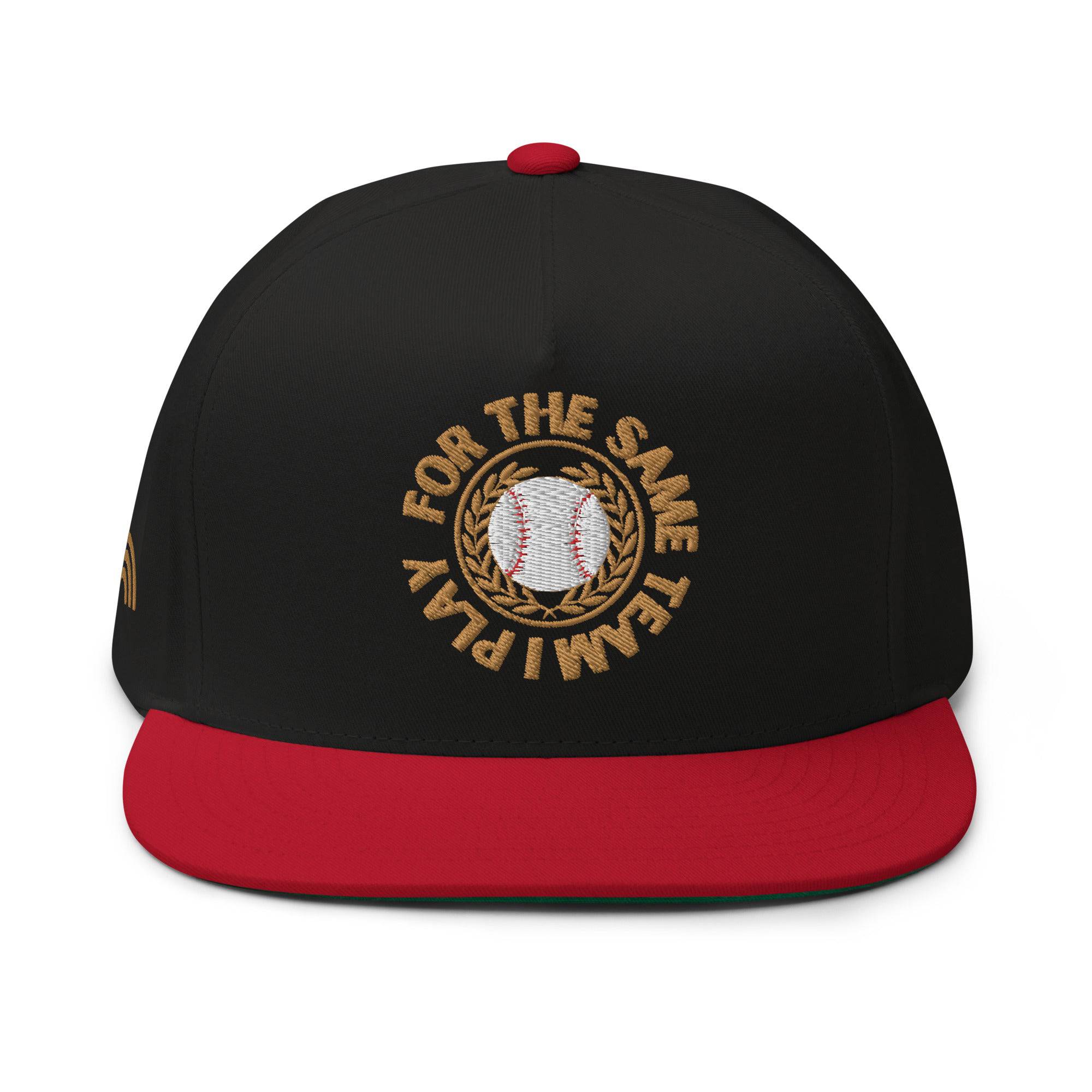 I Play For The Same Team flat bill cap, view 8 — Rose Gold Co