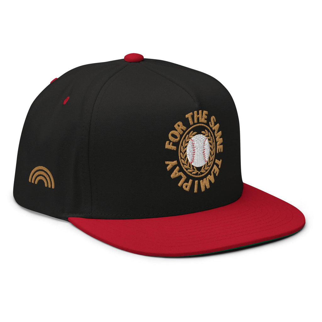 I Play For The Same Team flat bill cap, view 10 — Rose Gold Co