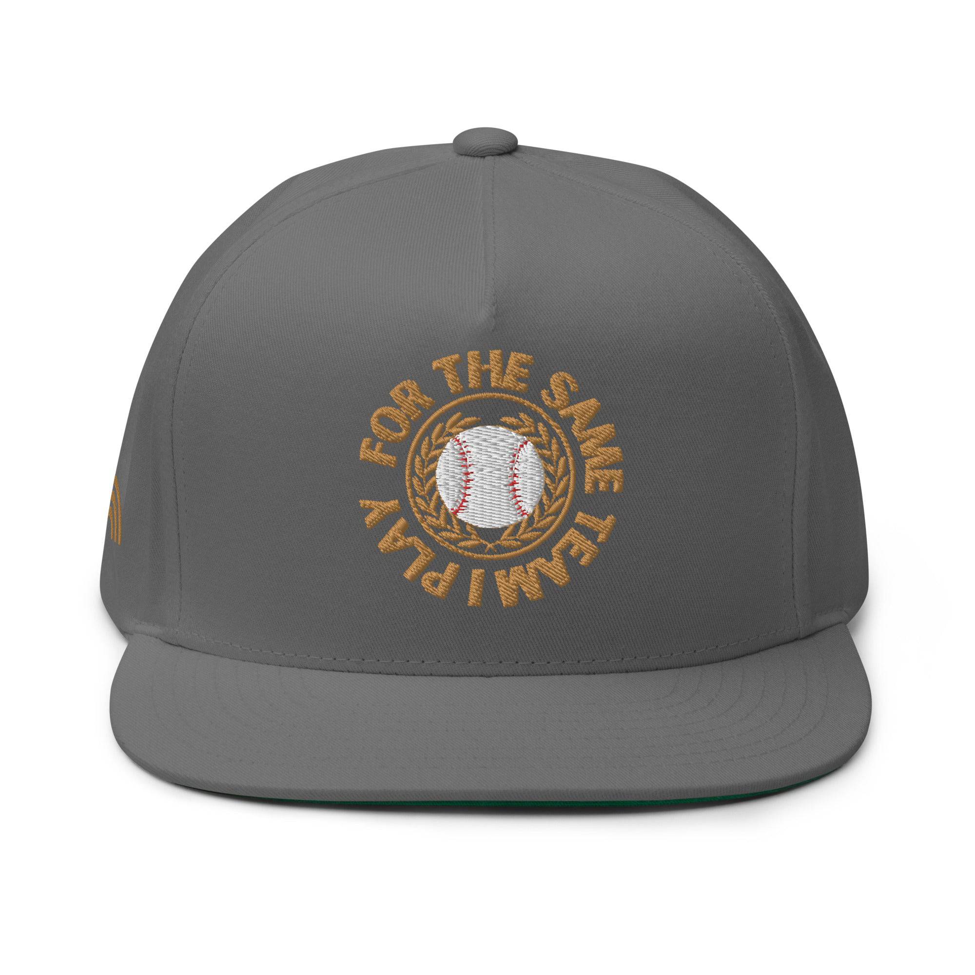 I Play For The Same Team flat bill cap, view 17 — Rose Gold Co