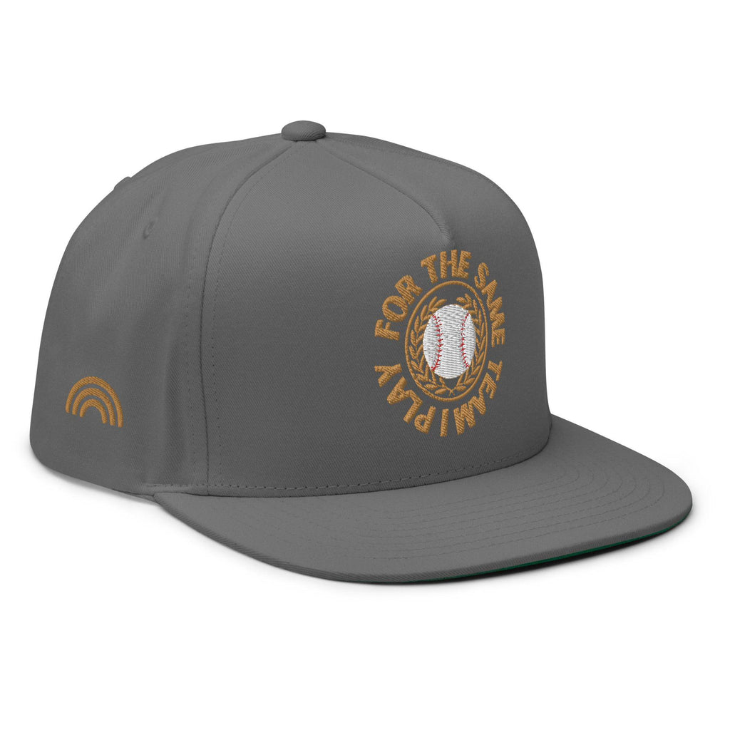 I Play For The Same Team flat bill cap, view 19 — Rose Gold Co