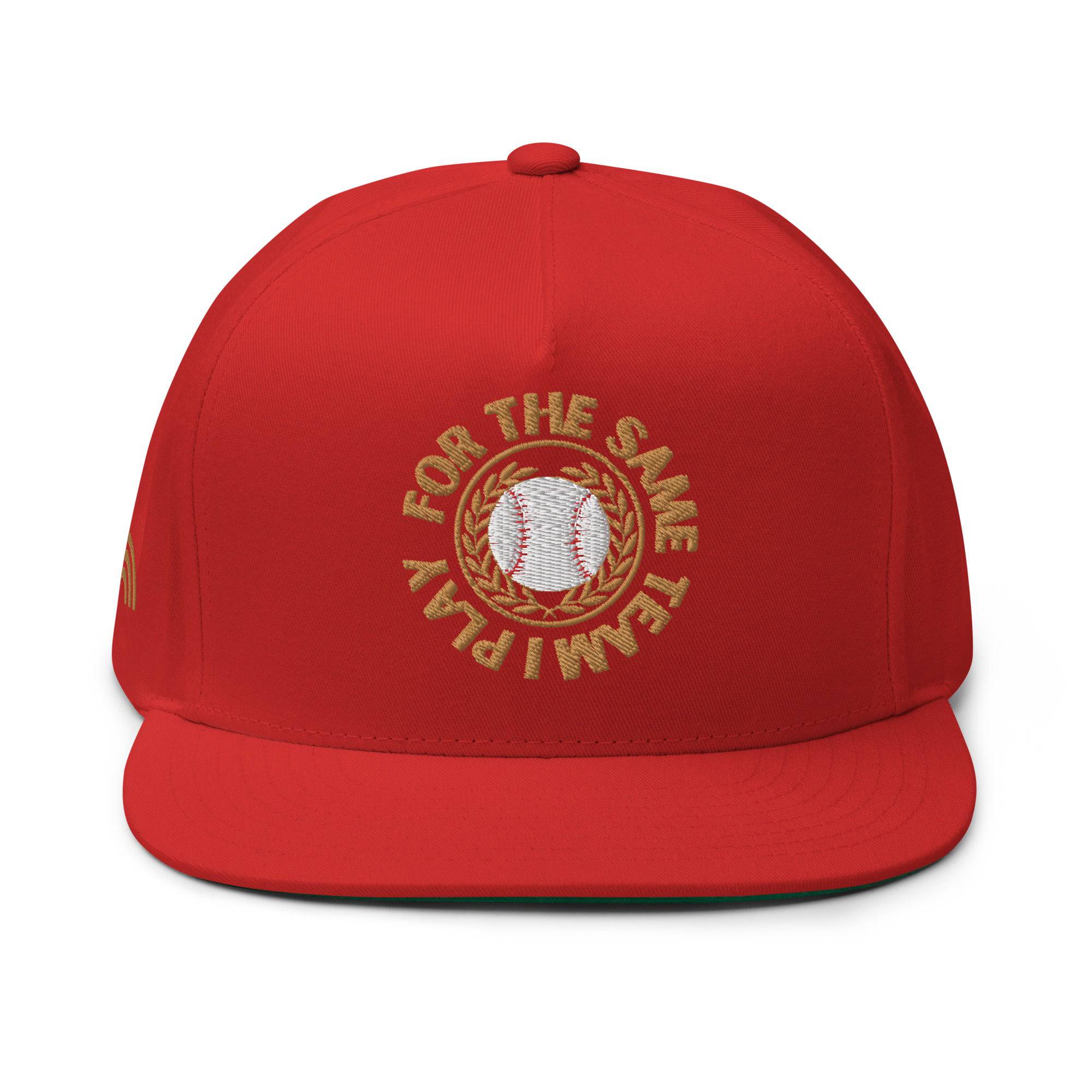 I Play For The Same Team flat bill cap, view 14 — Rose Gold Co