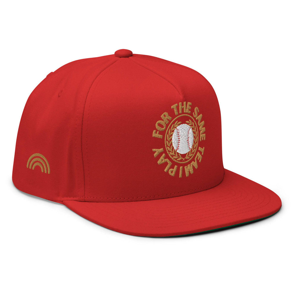 I Play For The Same Team flat bill cap, view 16 — Rose Gold Co