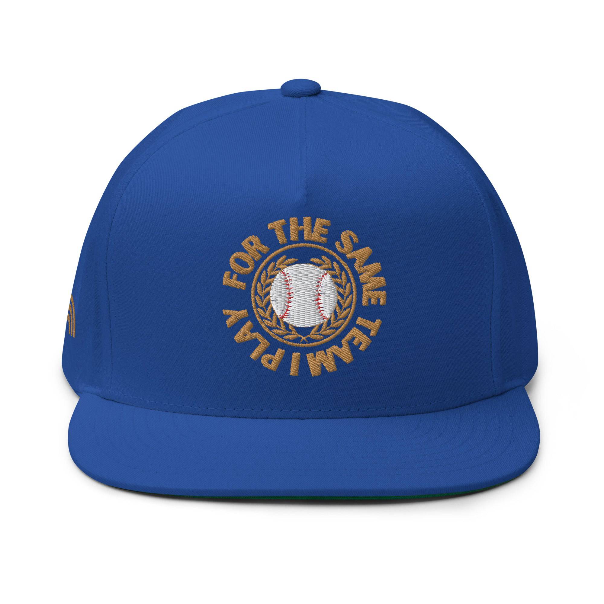 I Play For The Same Team flat bill cap, view 11 — Rose Gold Co