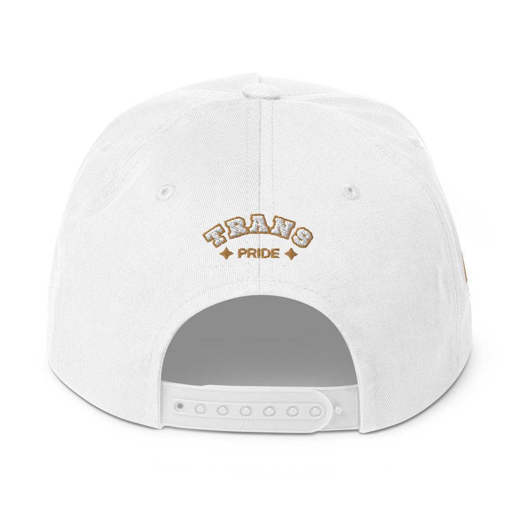 Trans Pride flat bill cap, view 11 — Rose Gold Co