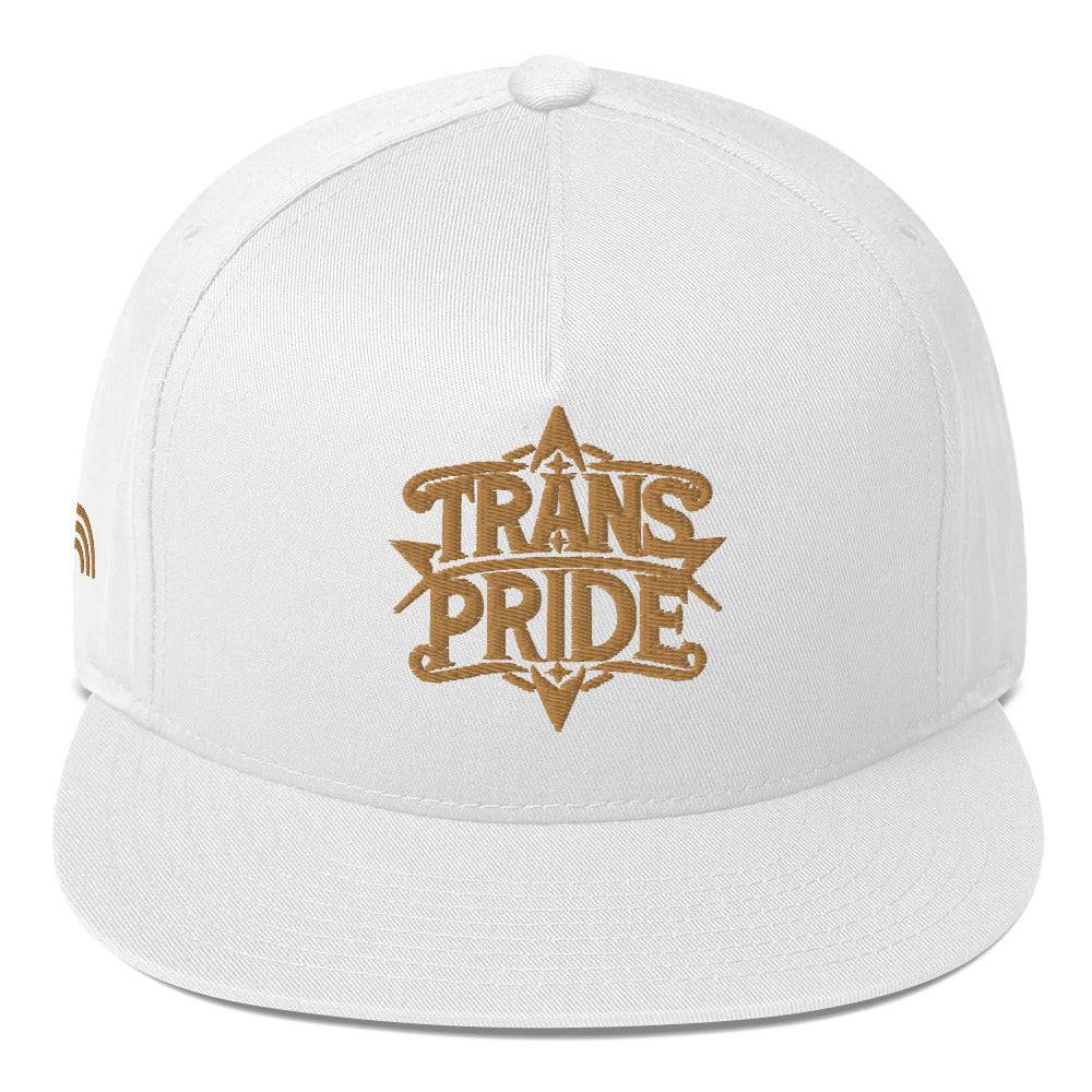 Trans Pride flat bill cap, view 10 — Rose Gold Co