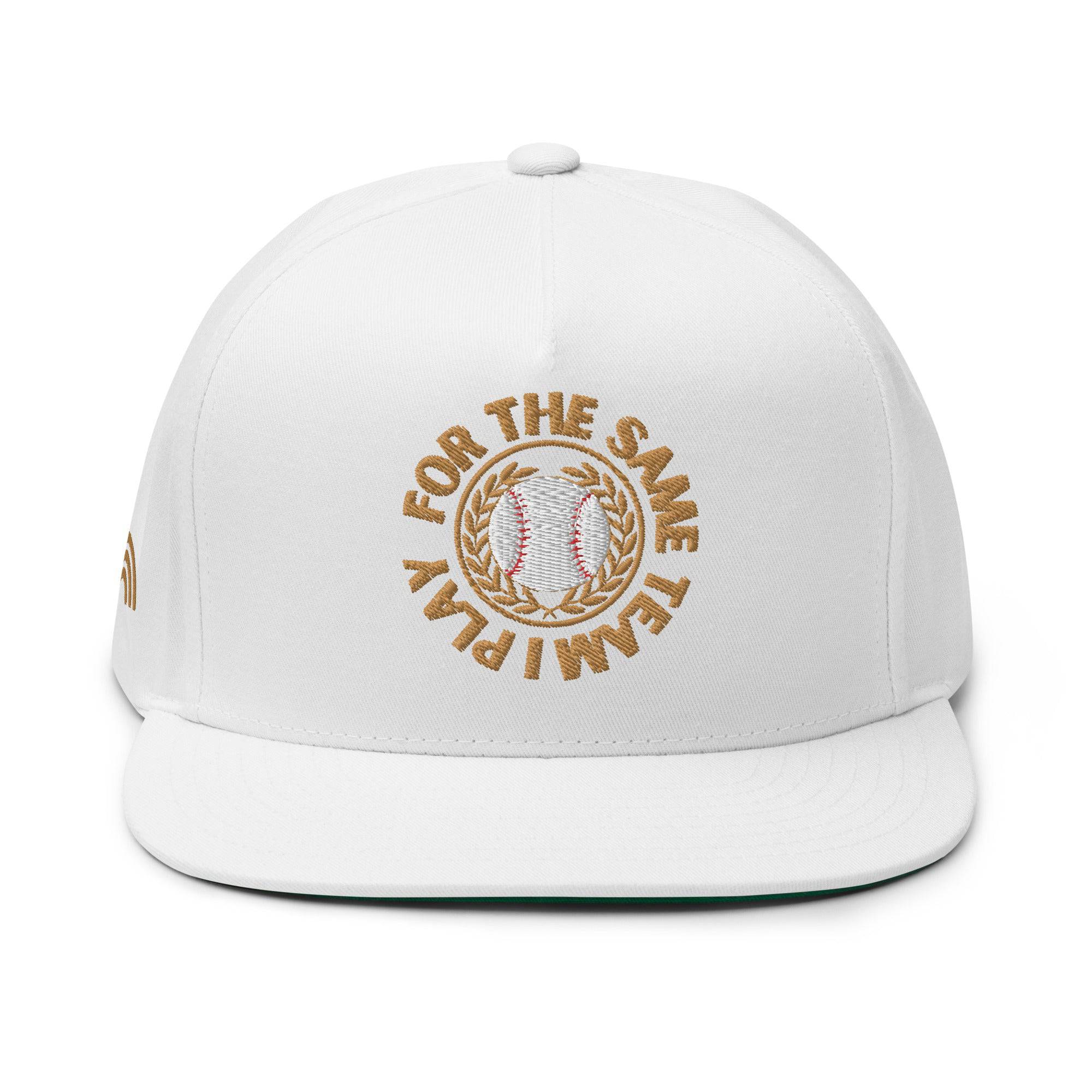I Play For The Same Team flat bill cap, view 20 — Rose Gold Co