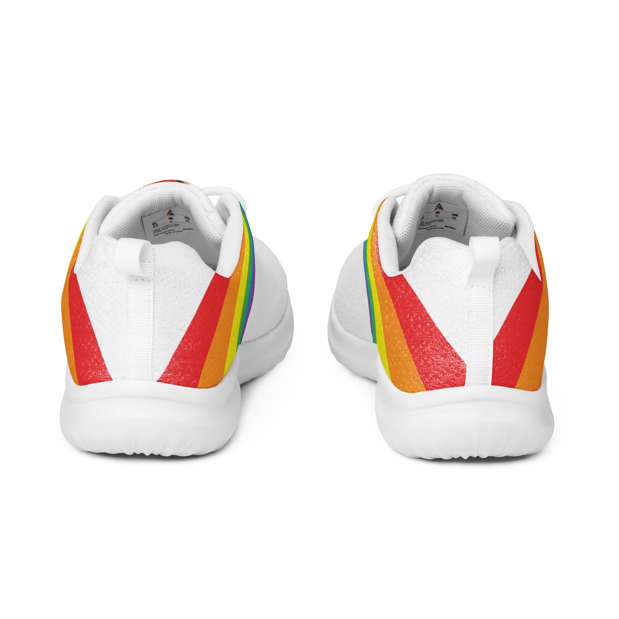 Rainbow gay pride running shoes, view 6 — Rose Gold Co