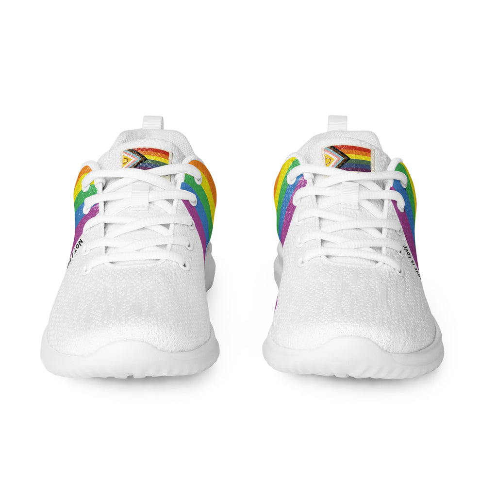 Rainbow gay pride running shoes, view 9 — Rose Gold Co