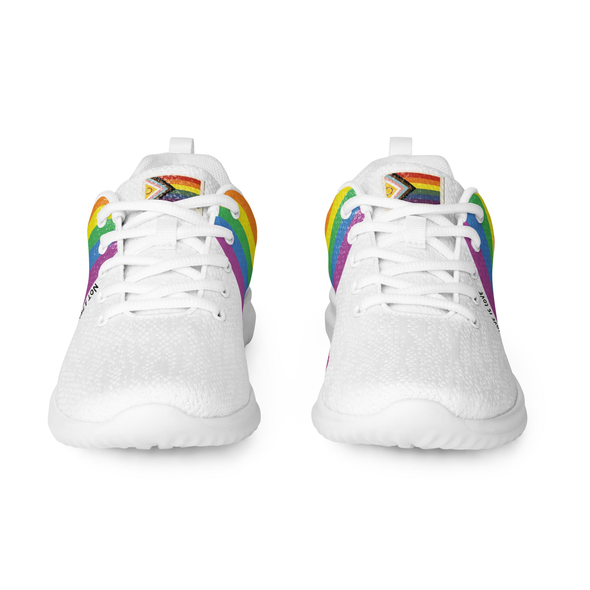 Rainbow gay pride running shoes, view 9 — Rose Gold Co